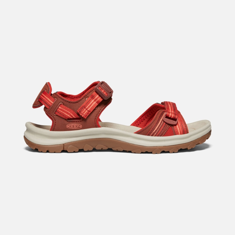 Keen Terradora II Toe Post Sandals - Women's Dark Red Coral Sandals